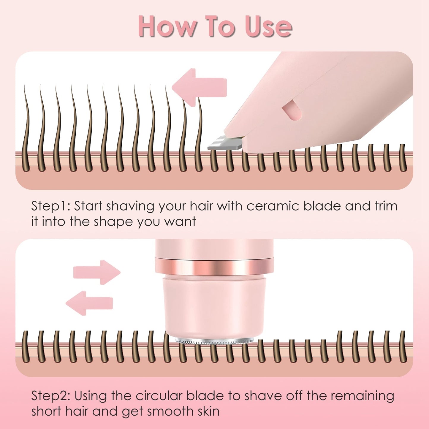 Glowaura™ 1Pc 2 In 1 Bikini Trimmer For Women