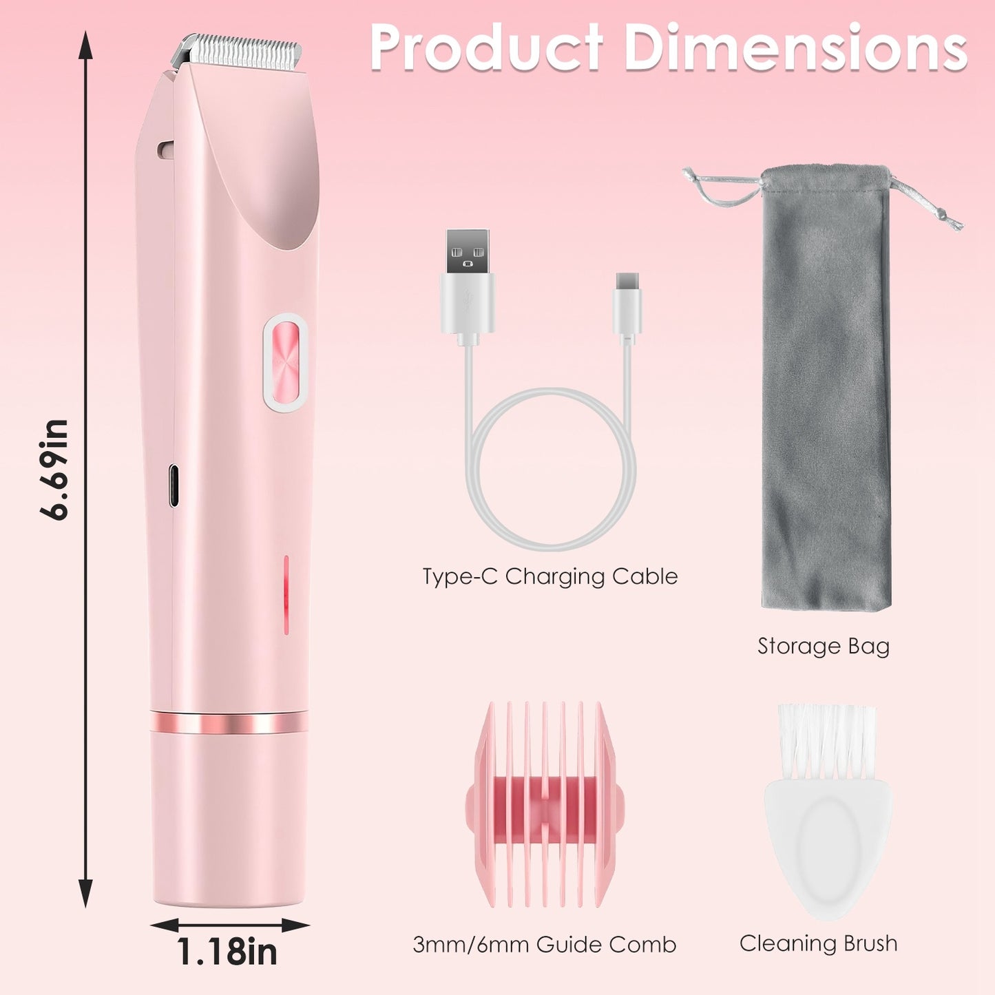 Glowaura™ 1Pc 2 In 1 Bikini Trimmer For Women