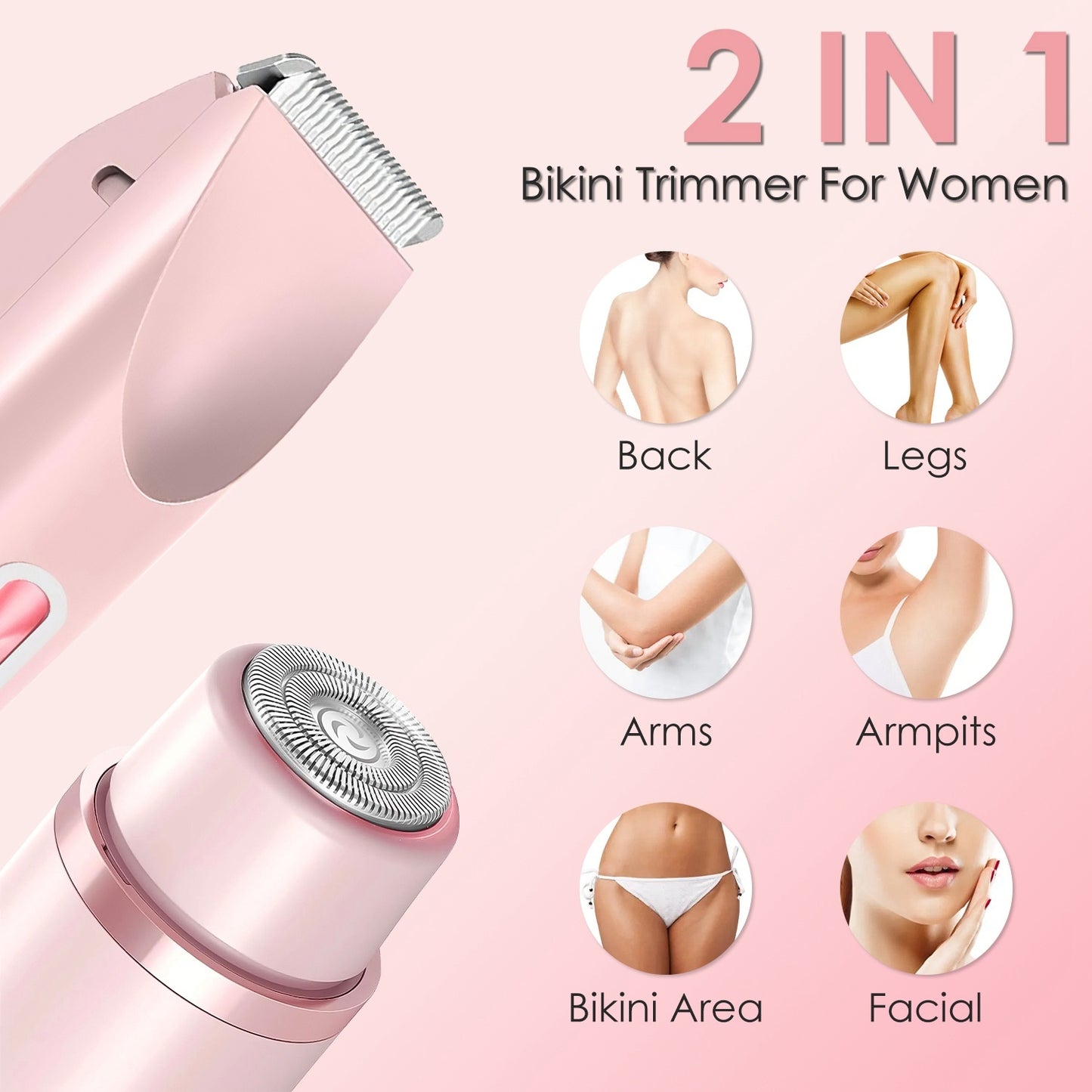 Glowaura™ 1Pc 2 In 1 Bikini Trimmer For Women